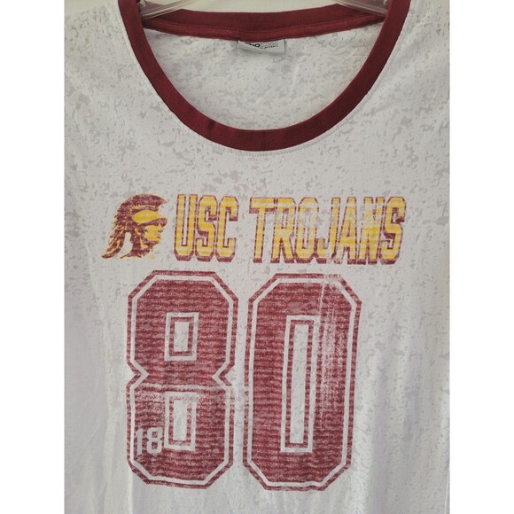 USC Trojans Pro Edge Burnout Vintage T-shirt - Picture 2 of 9